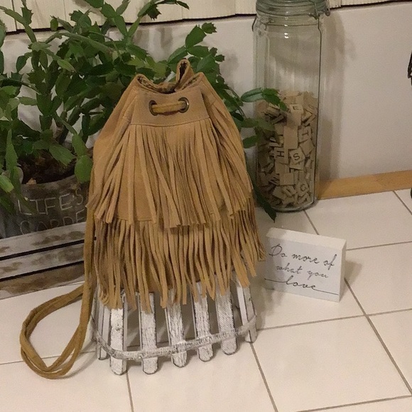 Handbags - Vintage Suede Fringe-Layered Mini Boho Backpack (#5)